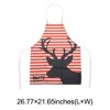 Unique Bargains Christmas Aprons Christmas Celebration in English Elk Linen Red BeigeBlack 21.65"x26.77" 1 Pcs - 3 of 4
