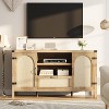 Sideboard Buffet Cabinet with Storage, 59" Large Rattan Storage Cabinet with Drawers, Farmhouse Coffee Bar Cabinet, Entryway - 4 of 4