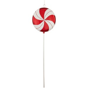 Northlight Peppermint Lollipop with Glitter Shatterproof Commercial Christmas Ornament - 42" - 1 of 3