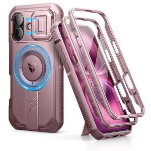 Dexnor for iPhone 16 Case with Slide Camera Cover & Adjustable Kickstand & Built-in Screen Protector, Magnetic Shockproof Bumper Cases - 1 of 1