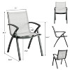 homfan Aluminum Outdoor Dining Chairs with Quick-Dry Textilene Mesh,Ergonomic Support for Patio,Poolside & Commercial Use,All-Weather Rustproof - 3 of 4