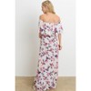 Hello Miz Women's Off Shoulder Ruffle Maternity Maxi Dress - 4 of 4