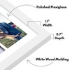 Americanflat 14x14 Collage Picture Frame with Polished Plexiglass - Fits Six 4x6 Photos or One 14x14 Photo - Signature Collection - White - 3 of 4