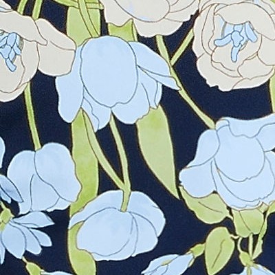 deep sea navy poetic floral