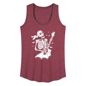 Women's - Instant Message - Skeleton Guitar Graphic Racerback Tank - 1 of 4
