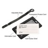 Unique Bargains PVC Adjustable Strap Backpack Travel ID Luggage Tags 2 Pcs Black - 4 of 4