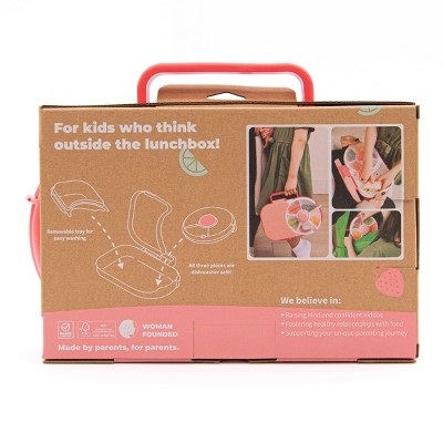 GoBe Kids' 2-in-1 Bento Style Lunchbox with Small Snack Spinner Flip -