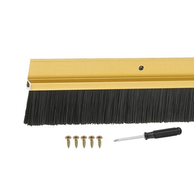 Unique Bargains Aluminum Alloy H-Shape Holder PP Bristle Rust-resistant Door Sweep 1 Pc