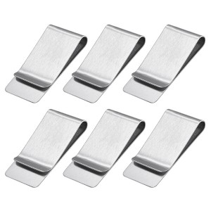 Unique Bargains Stainless Steel Slim Clips for Food Bag Sealing Paper File Photo - 1 of 4