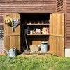 Aivituvin Wooden Garden Shed with Metal Frame | Adjustable Shelf for Outdoor Storage-AIR98/99 - 2 of 4