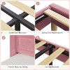 Twin Velvet Bed Frame with LED Lights and Storage Headboard, Upholstered Platform Bed, No Box Spring - 4 of 4