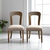 Dining Chairs Set of 2, Upholstered Kitchen Side Chairs with Rubber Wood Legs for Dining Room or Kitchen, 330 LBS Weight Capacity, Easy Assembly - 3 of 4