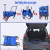 YONWAY All-Terrain Folding Collapsible Utility Wagon,with Push Bar Portable Heavy Duty 150 Lbs Capacity Cart Buggy for Beach,Garden,Park - 4 of 4