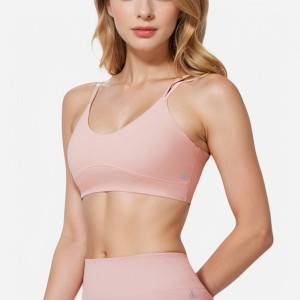 Anna-Kaci Active Women's Double Strap Sports Bra with V-Neckline and Soft Support - 1 of 4
