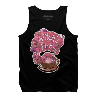 Men's Design By Humans Witch's Brew Cup of Coffee Pretty Halloween Concoction Shirt By TronicTees Tank Top