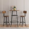 Bar table, equipped with 2 bar stools , with backrest and partition - 4 of 4
