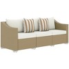 Resenkos 3 Seater Patio Couch, Outdoor Sectional Furniture, PE Rattan,Gray - 2 of 4