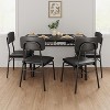 Acekool Dining Table Set for 4 with Storage Rack, 5-Piece Kitchen Table and Upholstered Chairs, Wood Top & Metal Frame, for Small Spaces, Retro color - 2 of 4