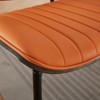 HDZNVF Set of 2 Dining Chairs Mid Century Modern Retro Faux Leather Chair, Orange PU - 4 of 4