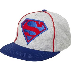 DC Comics Super Hero Boys' Baseball Hat-Superman Kids Cap for Ages 4-7 (Grey/Blue) - 1 of 3
