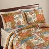 Collections Etc Elegant Arlington Floral Patchwork Pillow Sham Orange Gender Neutral - 2 of 2