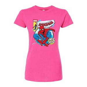 Women's - Marvel - Friendly Neighborhood Spider-Man Comic Book Cover Fitted Graphic T-Shirt - 1 of 3