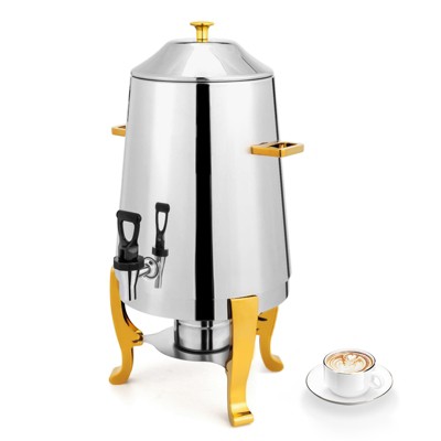 ROVSUN 3 Gallon/12L Beverage Dispenser, Stainless Steel Coffee Chafer Urn with Fuel Holder for Party Catering ,Silver