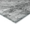 Gray Silver And Charcoal Abstract Washable Indoor Outdoor Area Rug - 4 of 4