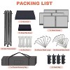 10x10 Pop Up Canopy Tent with 3 Sidewall, Heavy Duty Outdoor Instant Canopy, 3 Adjustable Heights - 2 of 4
