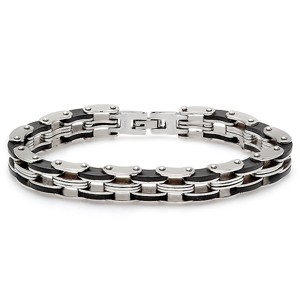 Steeltime Men's stainless steel bicycle chain bracelet - 1 of 4
