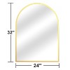 PexFix Arched Mirror for Entryway Bathroom Wall Decor Metal Frame Wall Mounted Mirror 2-Pieces - 4 of 4