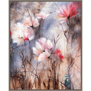 Amanti Art 23" x 28" Floral Stems in The Wind by Rikki Drotar Framed Canvas Wall Art Print : Botanical Canvas Art Print - 1 of 4