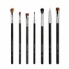Basic Eye Makeup Brush Set - 7 Black Brushes with Premium Fibers Durable Handles for Eyeliner, Eyeshadow, Eyebrows - 4 of 4