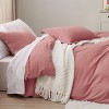 Duvet Cover Set 3pcs Prewashed Fabric Queen Size Bright White - Bedsure - 4 of 4