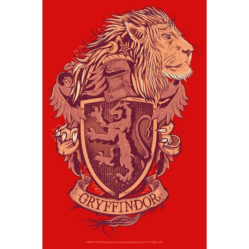 Girl's Harry Potter Gryffindor Coat of Arms T-Shirt, 2 of 5