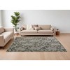 Gray and Silver Floral Hand Tufted Area Rug - 2 of 4