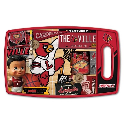 NCAA Louisville Cardinals Retro Series 9"x14" Basketball Court Reversible Cutting Board