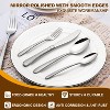 Aoibox 40-Piece Hammered Silverware Set, Stainless Steel Heavy Duty Flatware Set for 8, Food-Grade Tableware Cutlery Set for Home Restaurant - 3 of 4