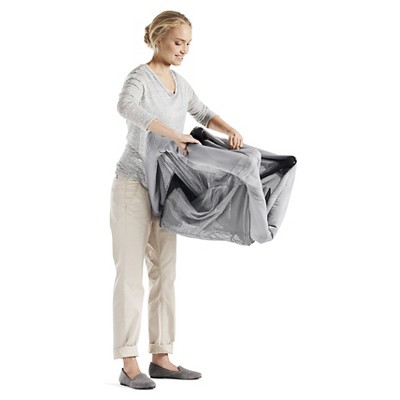 Silver Portable Polyester Travel Crib with Mattress