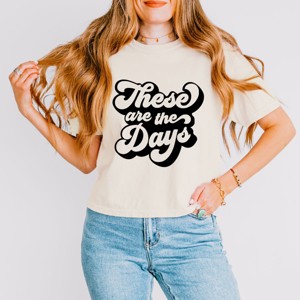 Simply Sage Market These Are The Days Retro Boxy Crop Top - 1 of 4