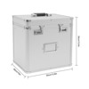 YIYIBYUS Locking File Storage Chest, Letter/Legal File Storage, 13.8*10*13.4inch, Silver - 3 of 4