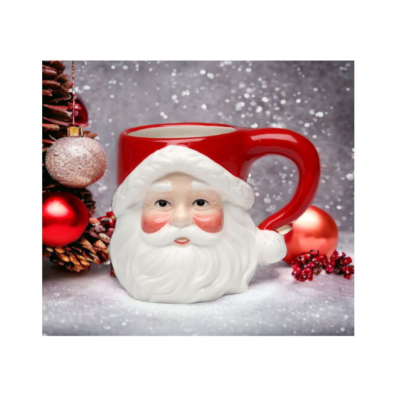 Kevins Gift Shoppe Ceramic Christmas Holiday Santa Mugs ( Set Of 4 ), 3 of 4