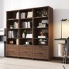 KWPZQEB 70.87" Tall Bookshelf, Narrow Open Bookshelves with 4 Storage Shelf & 2 Drawers, 4-Tier Bookshelf Home Decor Furniture for Office, Living Room - 4 of 4