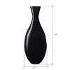 Villacera Handcrafted 24” Tall Black Bamboo Vase | Decorative Tear Drop Floor Vase for Silk Plants, Flowers, Filler Decor | Sustainable Bamboo - 4 of 4