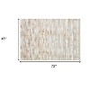 HomeRoots 4' X 6' Gold and Ivory Abstract Washable Non Skid Area Rug - 3 of 4