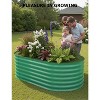 Raised Garden Bed, Galvanized Raised Planter Box, Easy Assembly, Outdoor Metal Planter Box for Vegetables, Fruits, Flowers - 3 of 4