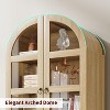 Arched Kitchen Pantry 72 Inch, Farmhouse Storage Cabinet - 3 of 4