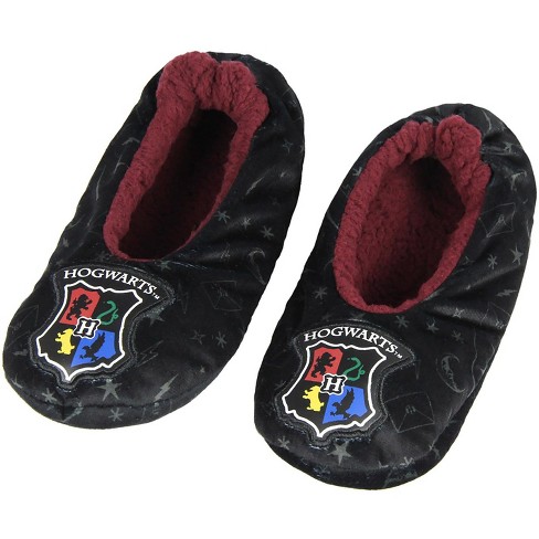 Harry Potter Slippers Hogwarts Crest Embroidered Slipper Socks No-slip ...