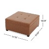 CAVINAS Boucle Fabric Storage Ottoman Bench with Storage Compartment,Upholstered Storage Ottoman,Storage Benches for Living Room,Bedroom - 3 of 4