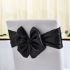 Sparkle and Bash 12 Pack Black Ribbon Chair Bows for Wedding, Baby Shower, Birthday Party Decorations - 2 of 4
